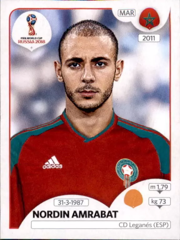 FIFA World Cup Russia 2018 - Nordin Amrabat - Morocco