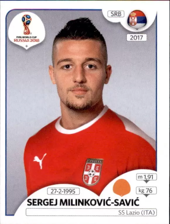 FIFA World Cup Russia 2018 - Sergej Milinković-Savić - Serbia