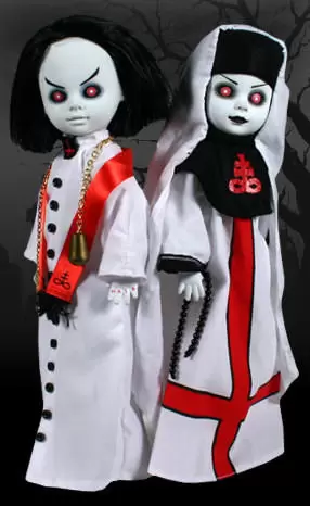 Living Dead Dolls Exclusives - Sinister Minister and Bad Habit White