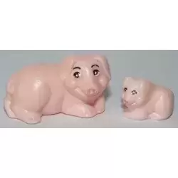 Cochon et porcelet