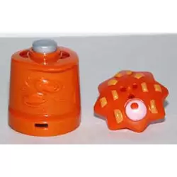 Orange spinning top