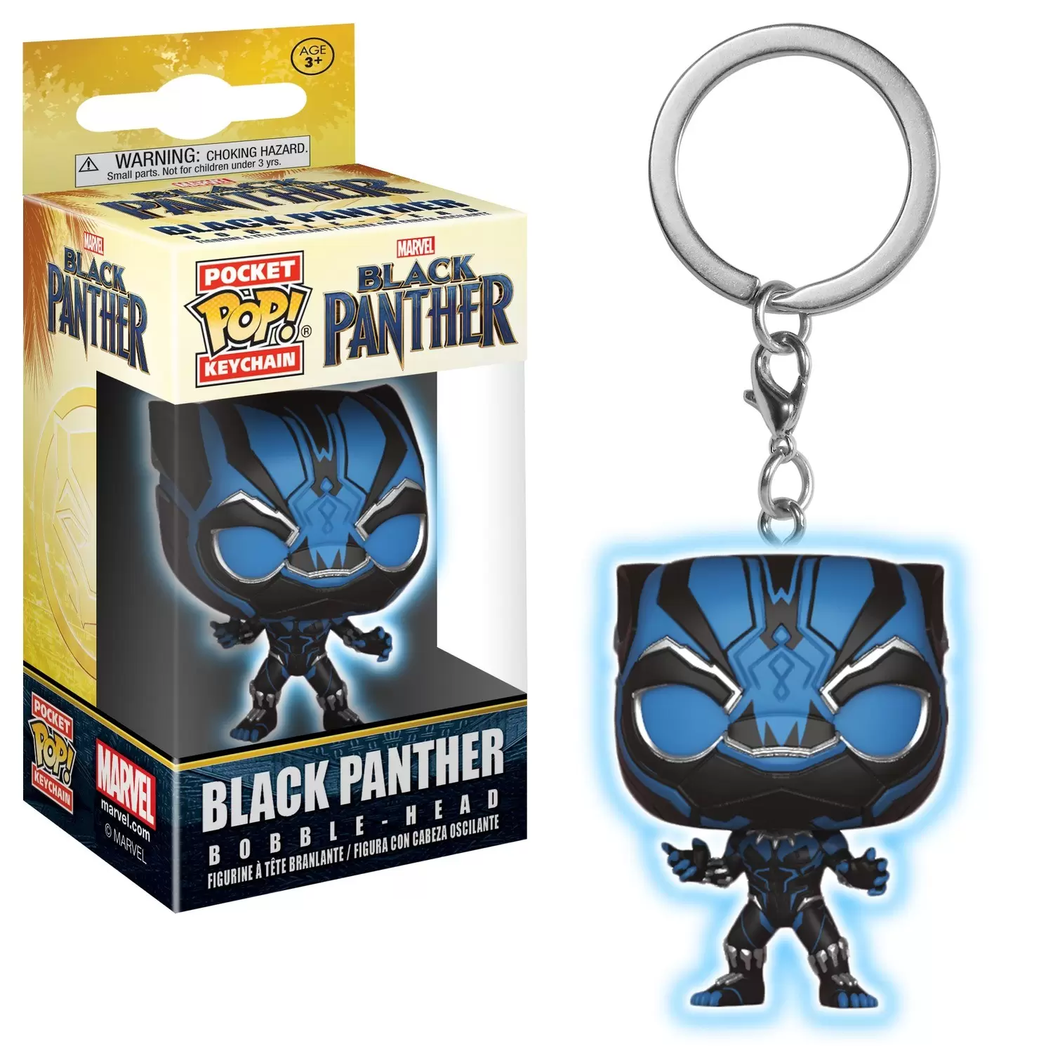 Marvel - POP! Keychain - Black Panther - Black Panther GITD