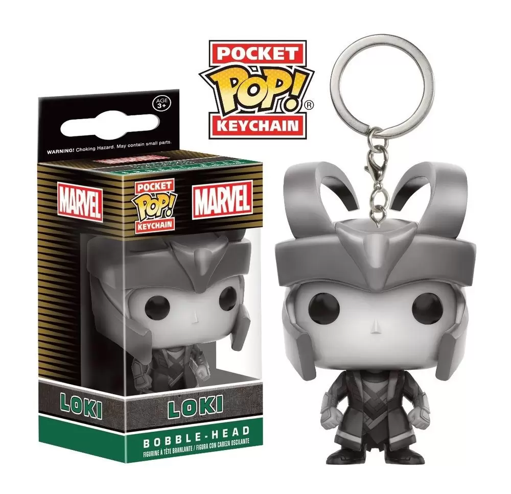 Marvel - POP! Keychain - Marvel - Loki Black and White