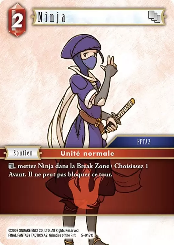 Cartes Final Fantasy : Opus 5 - Ninja