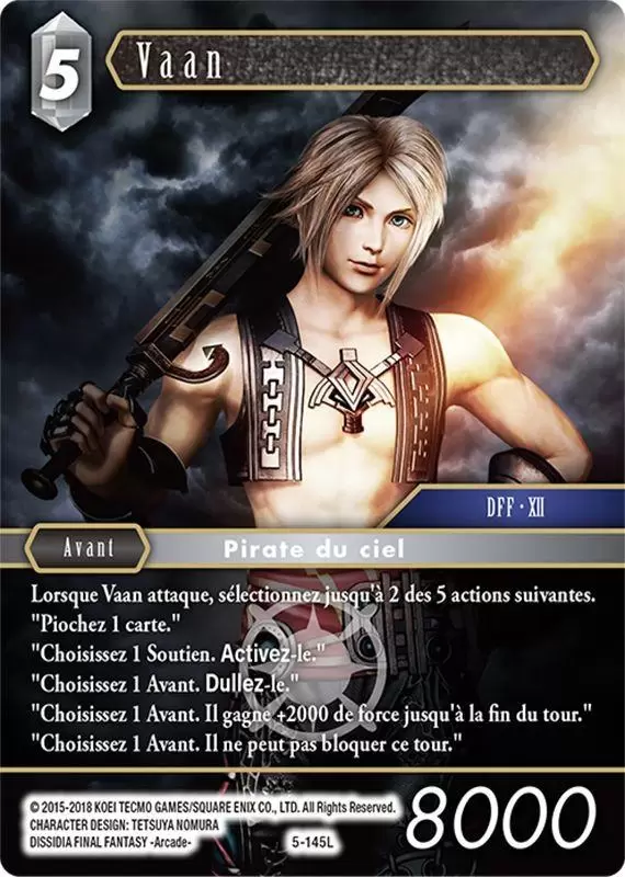 Cartes Final Fantasy : Opus 5 - Vaan