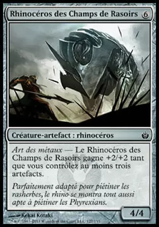 Mirrodin Assiégé - Rhinocéros des Champs de Rasoirs