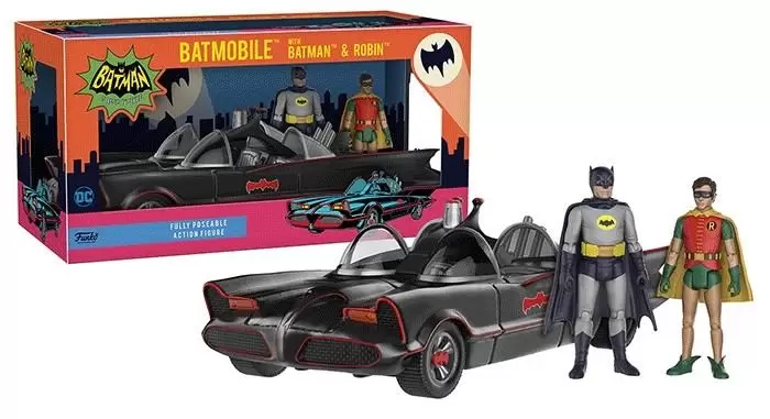 DC Comics - Batman Classic TV Series - Batmobile with Batman and Robin