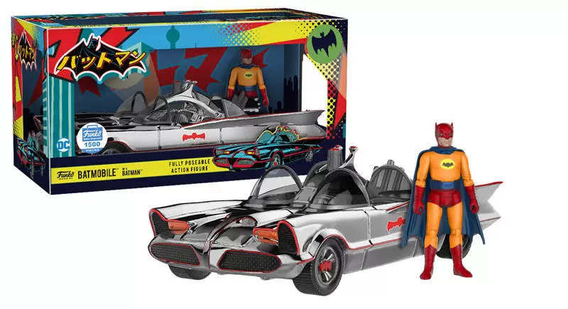 DC Comics - Batman Classic TV Series - Chrome Batmobile with Batman Orange