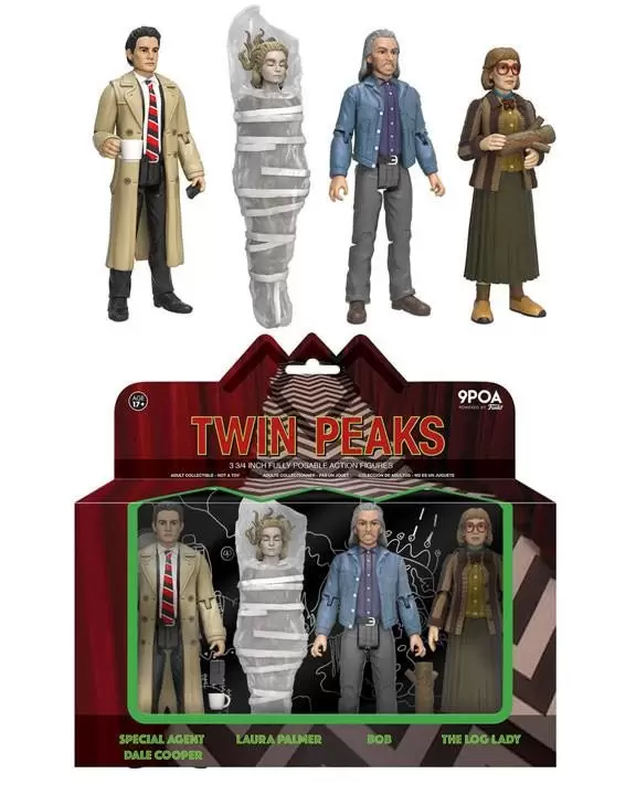 Movies - Twin Peaks - Special Agnet Dale Cooper, Laura Palmer, Bob and The Log Lady 4 Pack
