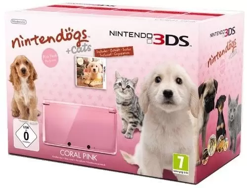 Nintendo 3DS Stuff - Nintendo 3DS Coral Pink (Nintendogs Edition)