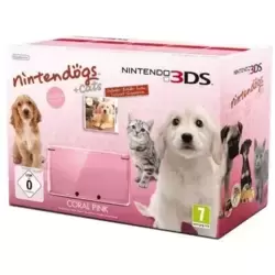 Nintendo 3DS rose corail, édition limitée Nintendogs (Coral Pink)