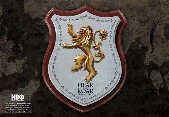 The Noble Collection  : Game of Thrones - Lannister House Crest WALL PLAQUE