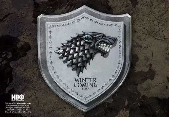 The Noble Collection  : Game of Thrones - Stark House Crest WALL PLAQUE