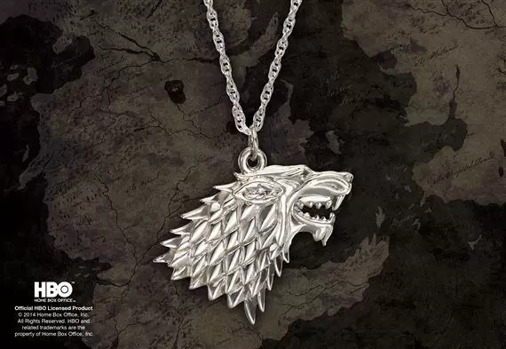The Noble Collection  : Game of Thrones - Stark Sigil Wolf Pendant