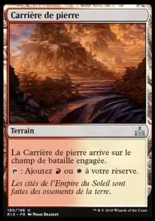 Les Combattants d\'Ixalan - Carrière de pierre