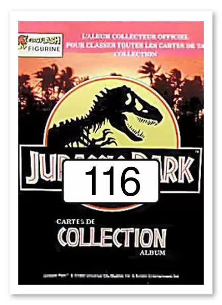 Jurassic Park (Euroflash-Figurine) - Carte n°116