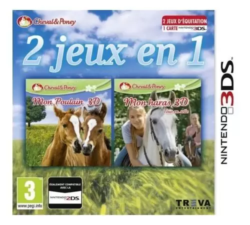 Jeux Nintendo 2DS / 3DS - Mon Poulain 3D + Mon haras 3D Tous en selle