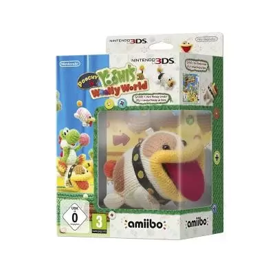 Jeux Nintendo 2DS / 3DS - Poochy et Yoshi\'s Woolly World + Figurine Amiibo Poochy de laine