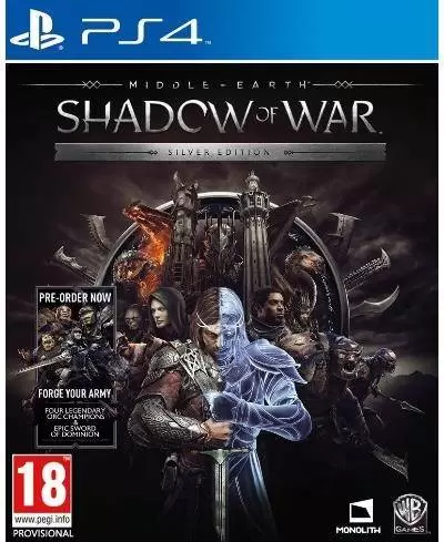 PS4 Games - Middle-Earth Shadow Of War Silver Edition
