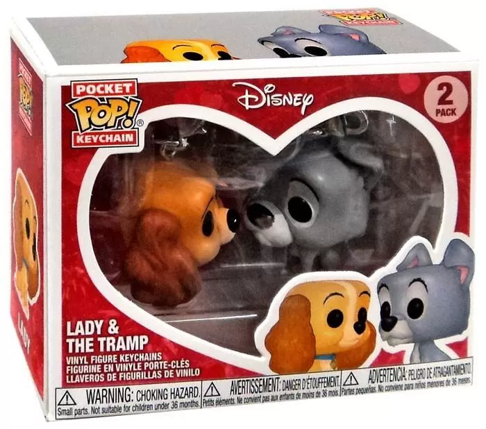 Disney - POP! Keychain - The Lady and The Tramp 2 Pack