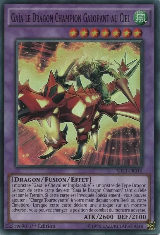 Pack du Millenium MIL1 - Gaïa le Dragon Champion Galopant au Ciel