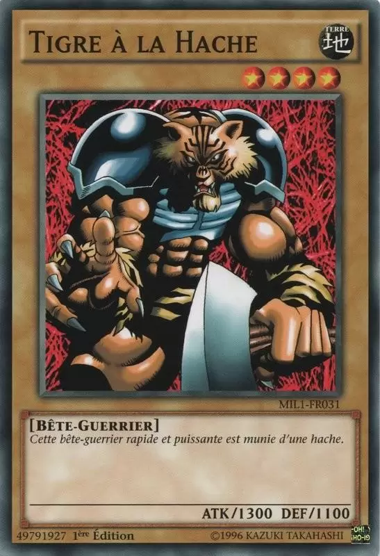Pack du Millenium MIL1 - Tigre à la Hache