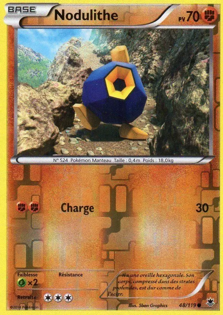 Pokémon XY Vigueur Spectrale - Nodulithe Reverse