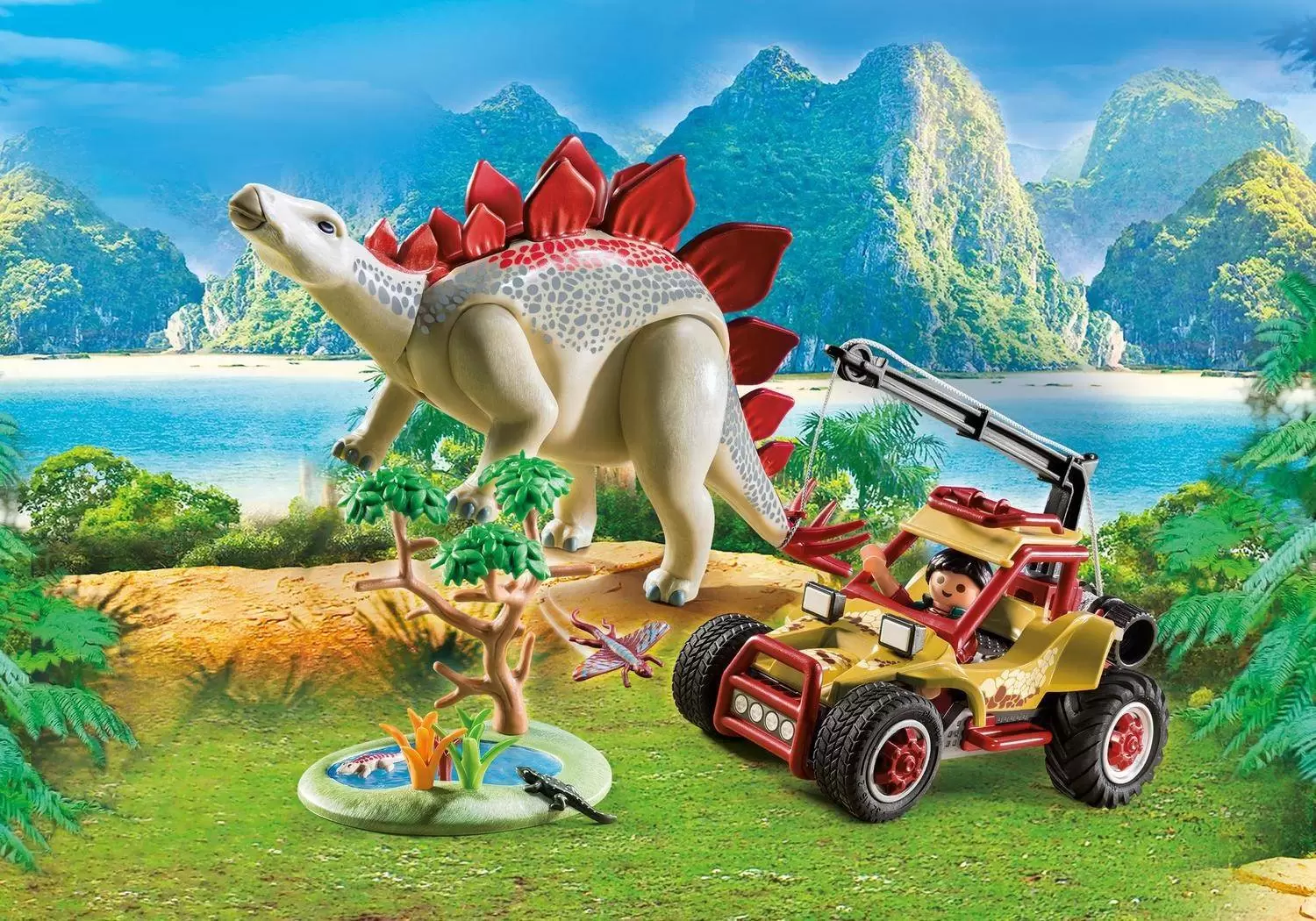 Playmobil Dinosaures - Explorer avec véhicule et stégosaure