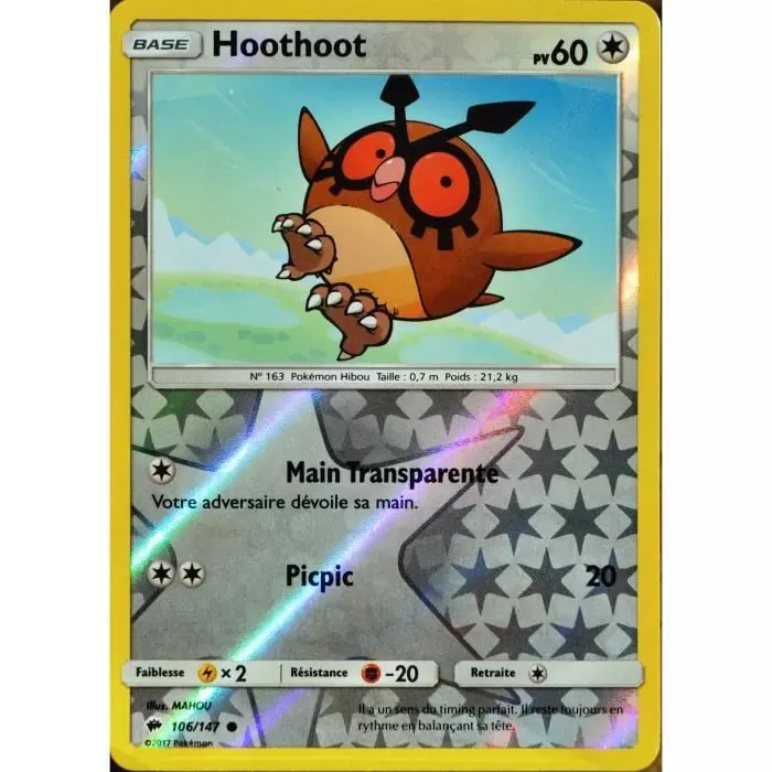 Ombres Ardentes - Hoothoot Reverse