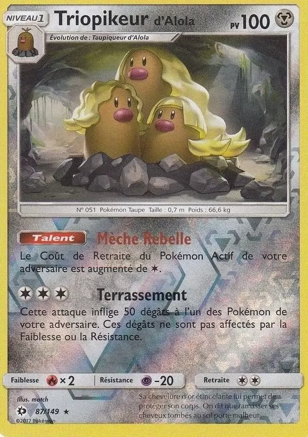 Soleil Et lune - Triopikeur d\'Alola Reverse