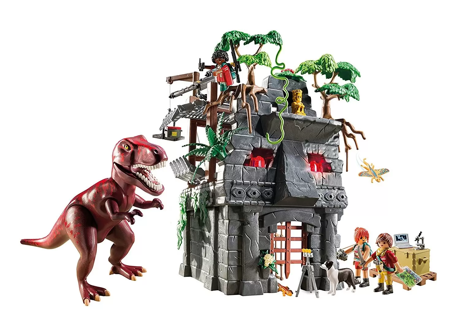 Campement des Explorers avec tyrannosaure - Playmobil Dinosaures 9429