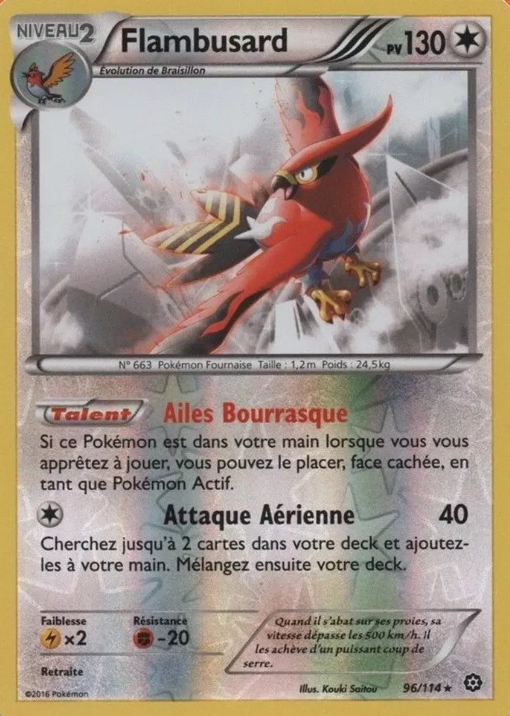 Pokémon XY Offensive Vapeur - Flambusard Reverse