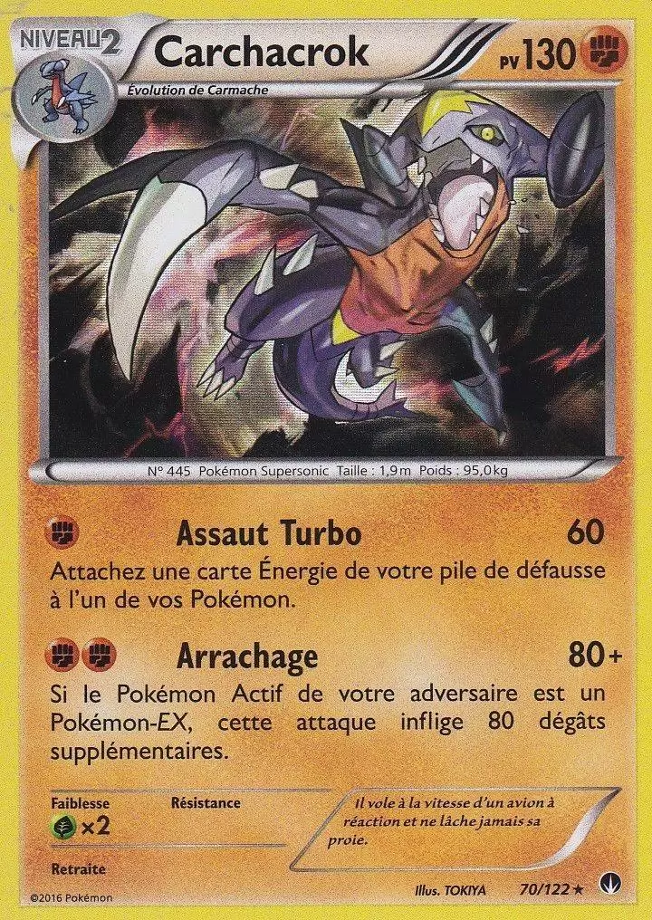 Pokémon XY Rupture Turbo - Carchacrok Holographique