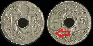 5 centimes Lindauer petit module - 1922 Poissy