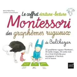 Le coffret écriture-lecture Montessori des graphèmes rugueux de Balthazar