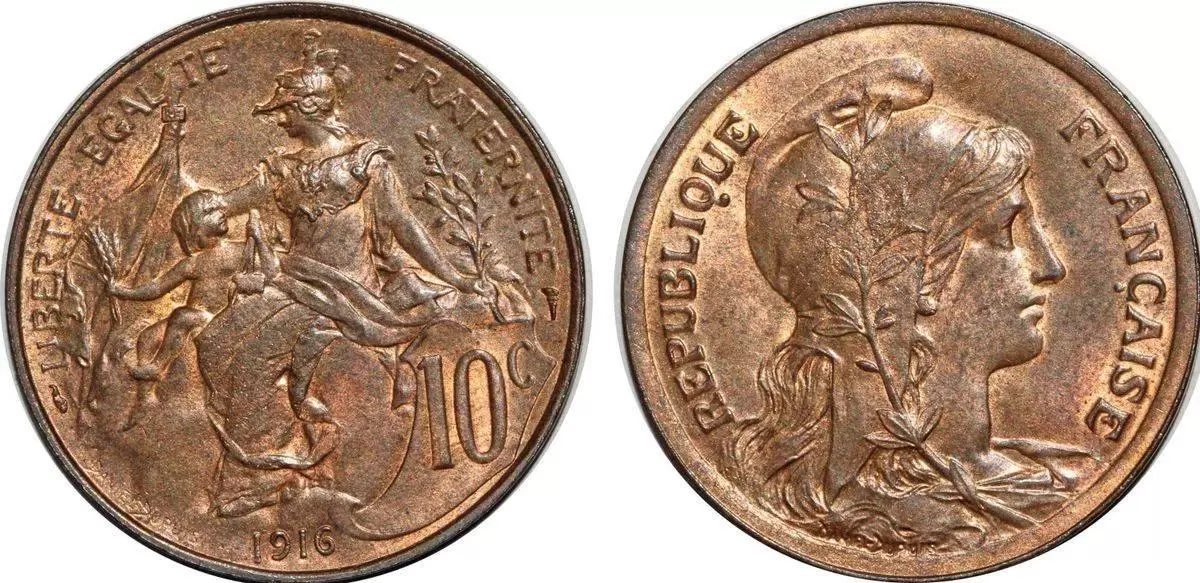 10 centimes Daniel Dupuis - 1916