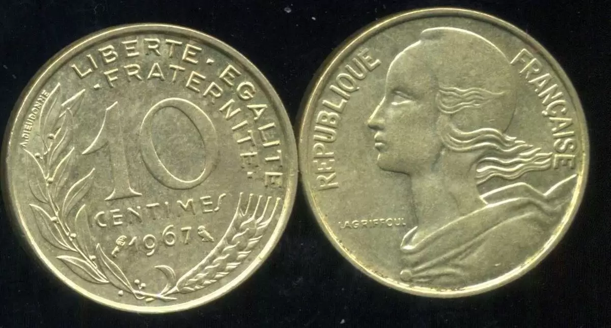 10 centimes Marianne - 1967