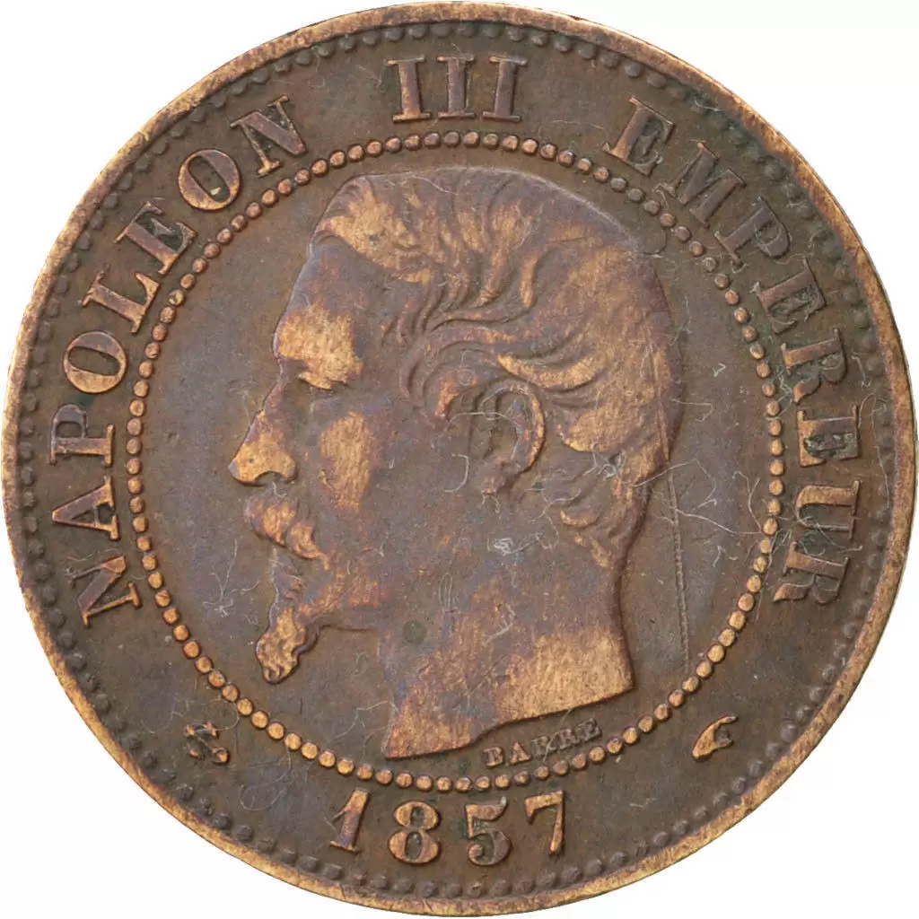 2 Centimes Napoleon III Tête Nue - 1857 A