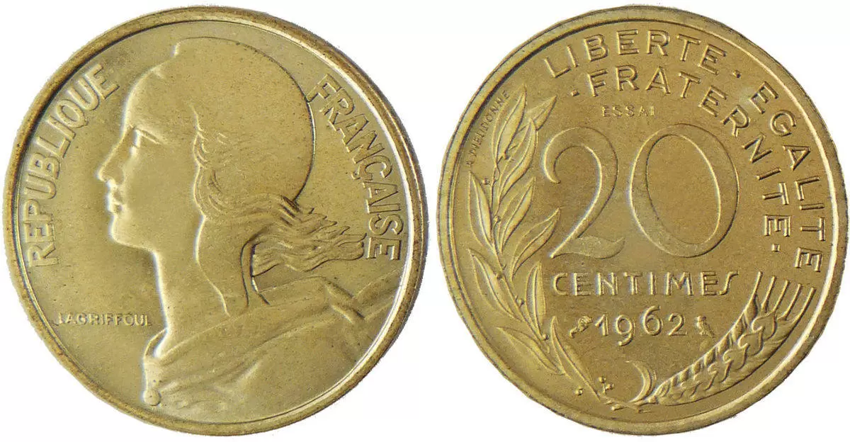 20 centimes Marianne - 1962