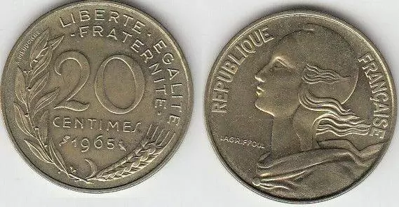 20 centimes Marianne - 1965