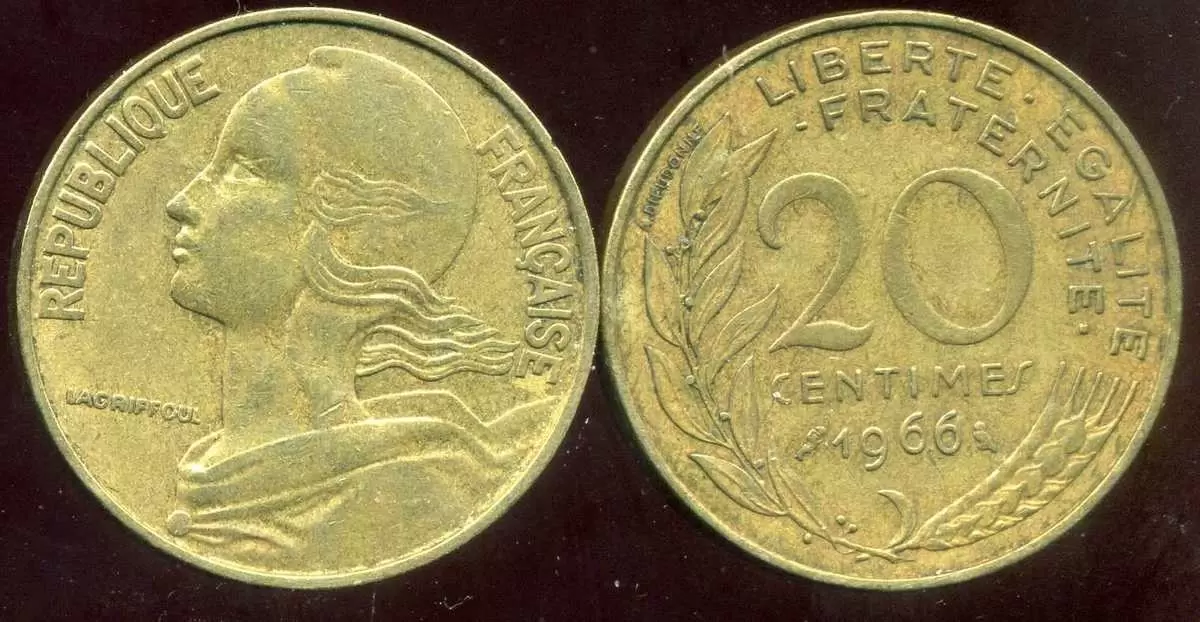 20 centimes Marianne - 1966