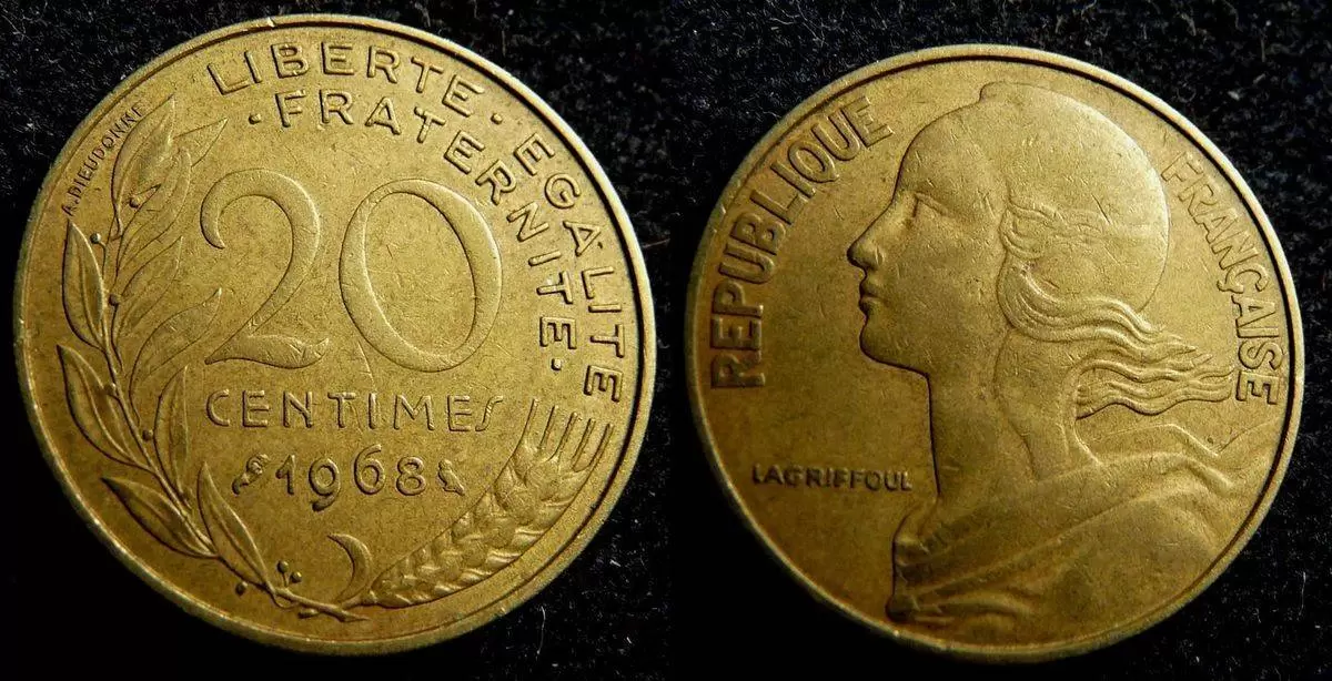 20 centimes Marianne - 1968