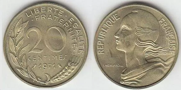 20 centimes Marianne - 1971