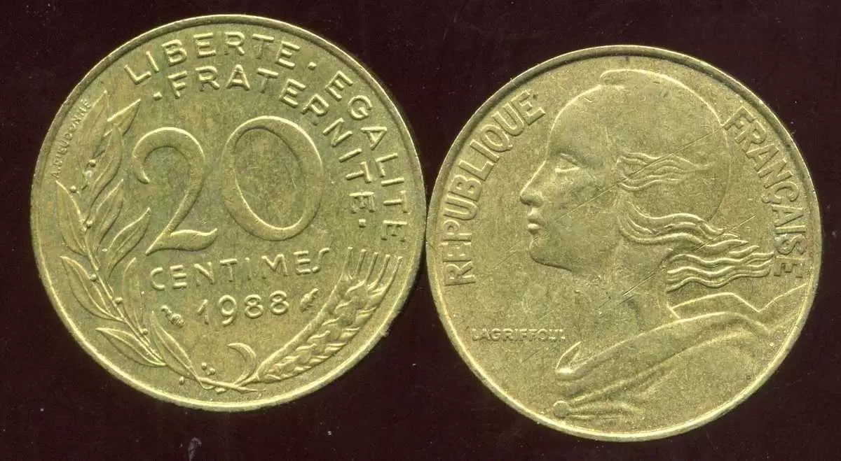 20 centimes Marianne - 1988