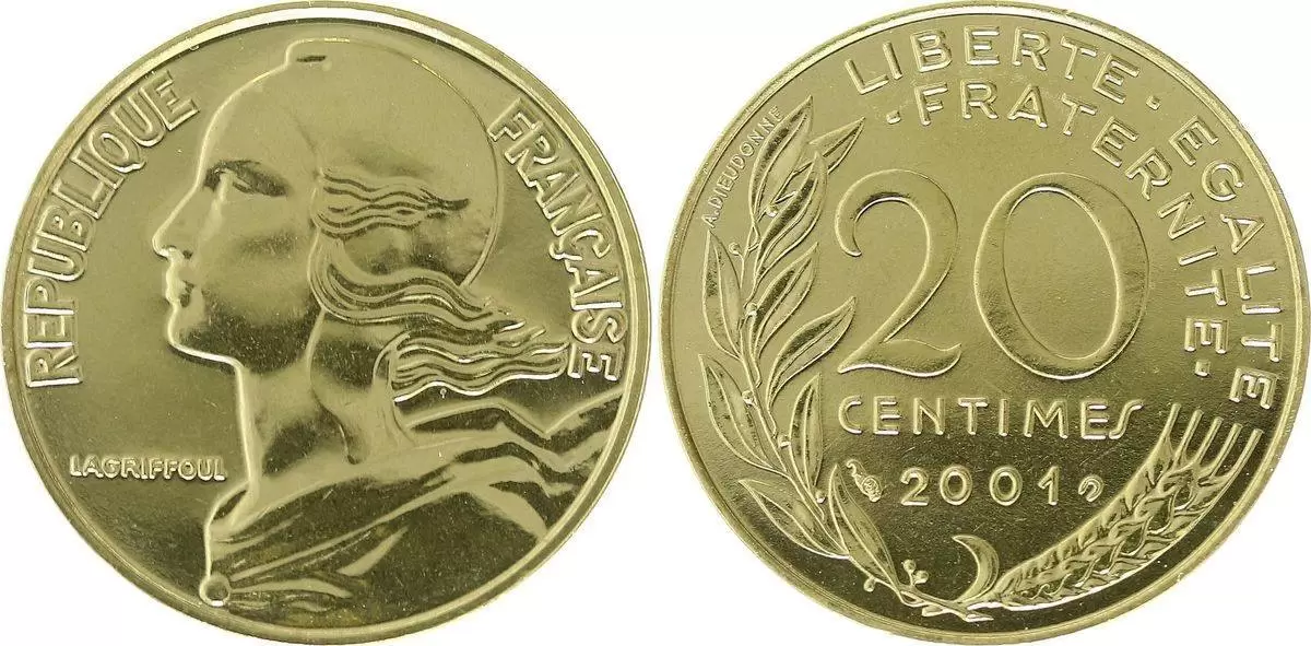 20 centimes Marianne - 2001