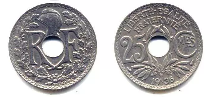 25 centimes Lindauer - 1936