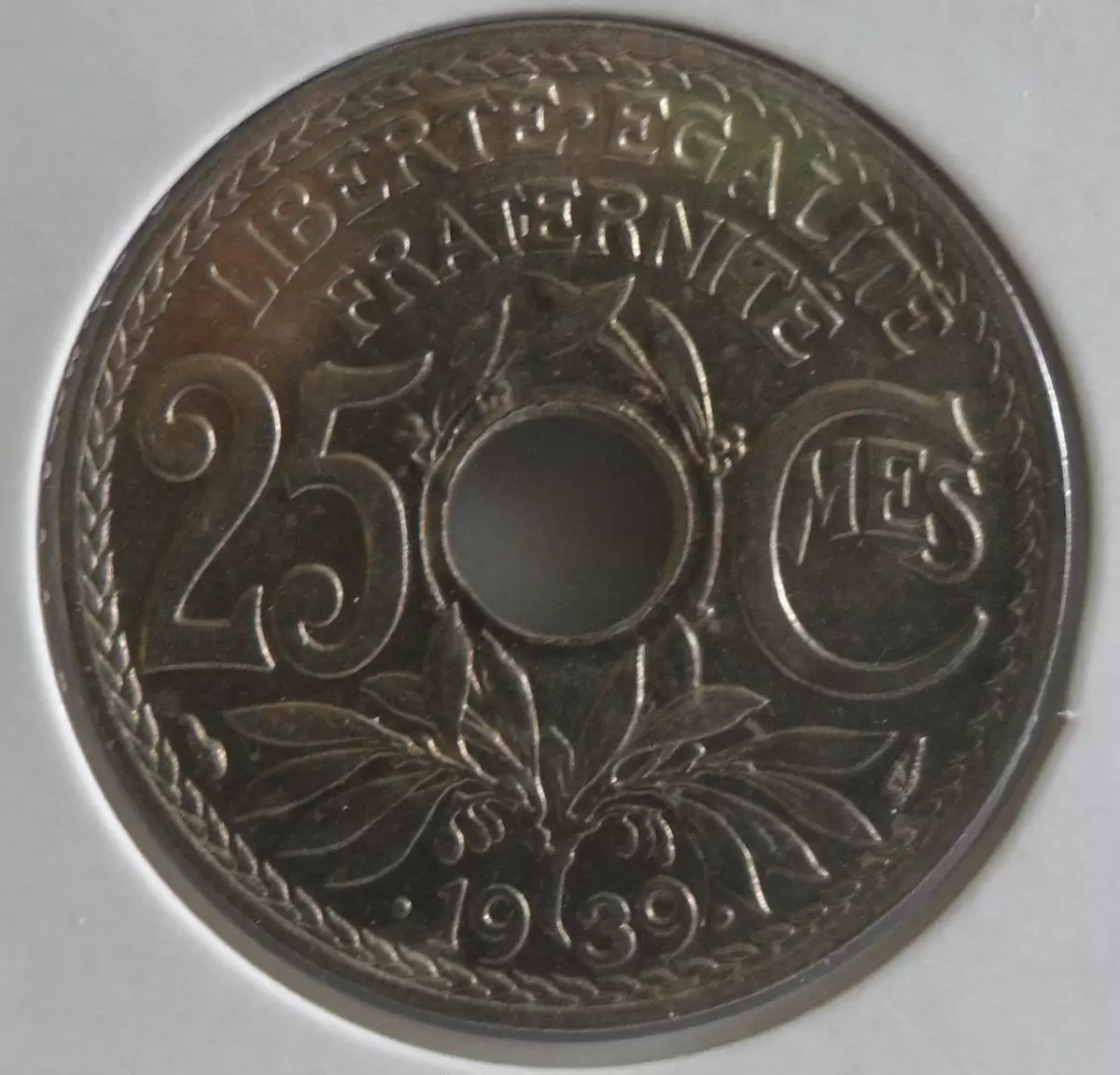 25 centimes Lindauer maillechort - 1939