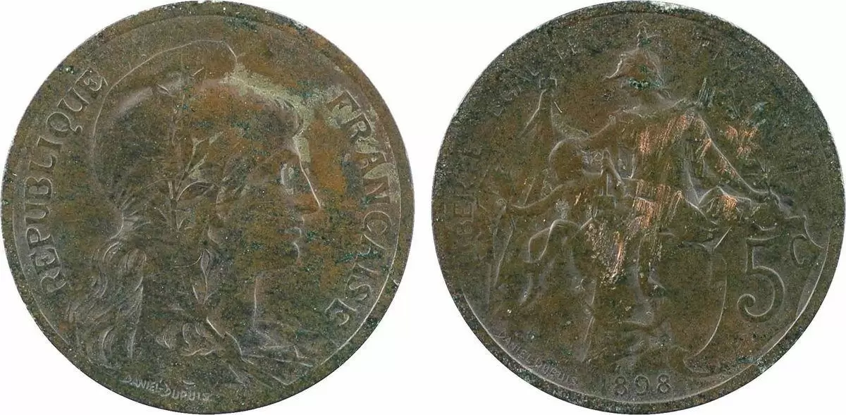 5 centimes Daniel Dupuis - 1898