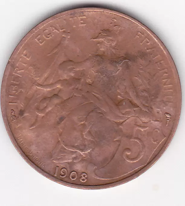 5 centimes Daniel Dupuis - 1908
