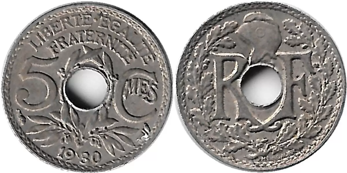 5 centimes Lindauer petit module - 1930